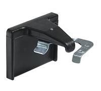 GARDINIA Kit de Supports adhésifs pour Stores, Plaques adhésives pour Montage sur châssis de fenêtre, 2 pièces, Plastique/métal, Noir
