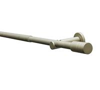 Gardinia Kit de Tringle à Rideau Cylindre Elba 1 Barre Ø 16/19 mm Champagne, 120-210 cm