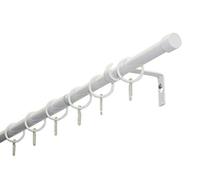 Gardinia Kit Tringle à Rideau Cap 1 Rail Ø 19/16 mm Extensible des Deux Côtés, Métal, Blanc, 120-190 cm