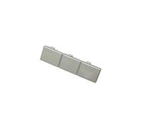 Gardinia Pièce d'extrémité pour tringles à Rideaux 3 Rails, Paquets de 2, Série Atlanta, Plastique, Argent