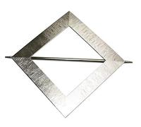 Gardinia Pince à Bague Romain Infinity avec Fermeture Magnétique, Décoration et Fronçage de Tissus et Rideaux, 13,5 x 5,5 cm, Métal, Aspect INOX
