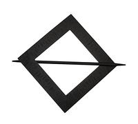 GARDINIA Pince Décorative Uranus avec Baguette, Support de Fronces pour Rideaux pour décorer/froncer des Tissus et des Rideaux, Dimensions extérieures Ø 14,5 cm, Métal, Noir