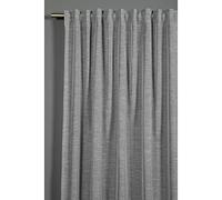 Gardinia Rideau à Passants Dissimulés Et Galon Fronceur, Structure Unie, Translucide et Opaque, Gris Argenté, 140 x 175 cm