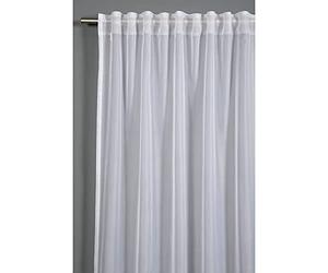 Gardinia Rideau à Passants Dissimulés Et Galon Fronceur, Voile Uni, Translucide et Transparent, Blanc, 300 x 245 cm