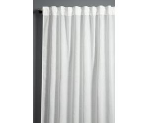 Gardinia Rideau avec Ruban de Rideau intégré, Rideau translucide/Voilage, Opaque, Zen Silence, Blanc, 135 x 245 cm