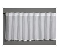 GARDINIA Rideau Brise-Bise avec Passants cachés, Transparent, translucide, Rideau à disques, Jacquard-Voile, 140 x 45 cm, Blanc