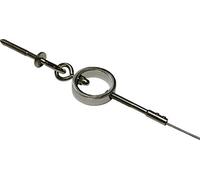 Gardinia Seilspanngarnitur Chrom Tendeur de câble avec Ring, 1 Rail, Acier, 500cm, Aluminium