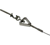 Gardinia Seilspanngarnitur Chrom Tendeur de câble Sidney, 1 Rail, Acier, 500cm, Aluminium