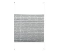 GARDINIA Store plissé Deco à clipser ou à coller - Store opaque et pliable - Kit de montage inclus - EASYFIX Store Plissé Décor - Avec 2 rails de commande - Design boucles - Gris - 50 x 130 cm (LxH)