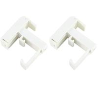 GARDINIA Support à Clipser pour Store Vénitien - 2 Pièce - Montage sans perceuse ni vis - Blanc - Plastique - Réglage de 6-30 mm (Lot de 2)