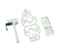 Gardinia Support de Fixation sans Perçage pour Barre de Vitrage Blanc, Steel