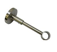 Gardinia Support de Tringle à Rideau avec Plaque de Fixation en métal, pour 1 Tringle, Support fermé, Matériel de Fixation Inclus, Série Chicago, Diamètre: 20 mm, Effet INOX
