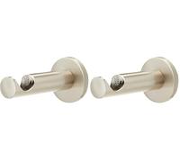 Gardinia Support Ouvert Ø 25 mm Aspect 8 cm, Métal, Effet Acier Inoxydable (Lot de 2)