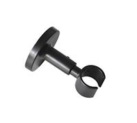 GARDINIA Support Plafond pour Barre à Rideaux, avec Plaque de Montage en Métal, pour 1 Tringle, Ouvert, Pièces de Montage incluses, Série Chicago, Ø 20 mm, Noir Mat
