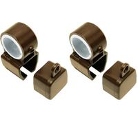 Gardinia Support pour Embouts ER U-Rail en Bronze, 2 Jeux, Plastique, Non Applicable (Lot de 2)