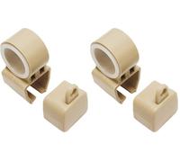 Gardinia Support pour Embouts et U-Rails en Blanc, 2 Jeux, Plastique, Beige (Lot de 2)