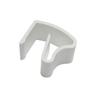 Gardinia Supports de Serrage Universels pour Stores en Aluminium, 6 Pièces, avec Rail Supérieur en Acier, Montage sans Perçage ni Vis, Blanc, Plastique