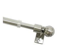 Barre de rideaux cylindrique en mÃ tal MÃ ran, longueur rÃ glable de 80 Ã 140 cm, avec 2 accroches incluses MÃ tal Ø