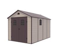 GARDIUN Abri en résine Alessia D - 8,82 m² 366 x 241 x 238 cm avec Sol et fenêtres Beige - KSP38194