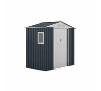 Gardiun Abri métallique Darwen 2,71 m² Extérieur 127 x 213 x 205 cm Acier galvanisé Gris Anthracite
