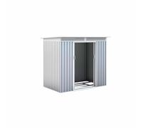 GARDIUN Abris en Métal Kingston Argent/Blanc 3 m² Extérieur - KIS12134