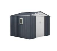 GARDIUN KIS12133 Abri métallique Derby 7,06 m² Extérieur 255 x 277 x 212 cm Acier galvanisé Gris Anthracite
