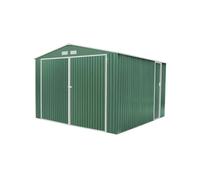 GARDIUN KIS12963 Garage Métallique Norfolk 16 m² Extérieur 420 x 380 x 232 cm Vert