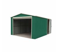 GARDIUN Leicester 17 Garage métallique pour extérieur 34 m² Vert