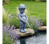 Gargouille solaire pour garçon - Grand jeu d'eau - Décoration de jardin - Fontaine solaire (53 cm)