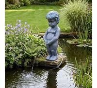 Gargouille solaire pour garçon - Grand jeu d'eau - Décoration de jardin - Fontaine solaire (78 cm)