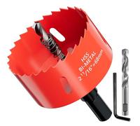 GARHWAL Scie cloche bi-métal 68 mm, couronne de forage, foret à trous, avec adaptateur de tige triangulaire et foret de centrage - Idéal pour boîte de mur creux, spot LED, prise dans les plaques de