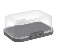 Gariella 1 beurrier empilable avec fermeture, boîte en plastique, parfait pour réfrigérateur, sans BPA, anthracite
