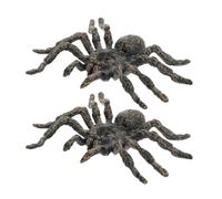 GARIOUANS Fausse Araignée Halloween 2 Pièces Figurine D'Araignée Réaliste Jouet D'Araignée Portable Accessoire d'halloween Décoration De Fête Effrayante pour Maison Et Soirée