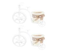 GARIOUANS Lot de 2 Mini Paniers à Fleurs Tissés en Osier Naturel Porte-Fleurs Multifonction Panier Décoratif pour Mariage et Décoration D’Intérieur et Solide Accessoire pour Présents Bébé