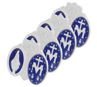 GARIOUANS Lot de 4 Badges à Épingle en Émail Argenté Décoration de Bureau Pliable Rétro Ornement Vintage Artisanal pour Intérieur Figurines Décoratives Compactes pour Espace de Travail