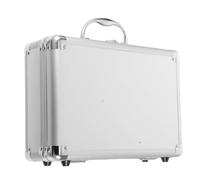 GARIOUANS Mallette en Aluminium pour Instruments et Cash Merci Enseignants | Argenté, Alliage D'aluminium, Cadre Renforcé, Transport Fréquent, Robuste et Portable