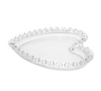 GARIOUANS Plateau De Service En Verre 6.89X5.91X0.79 Pouces Assiette Coeur Forme Pour Collations Et Bijoux Avec Surface Lisse Et Style Élégant
