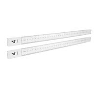 GARIOUANS Règle à Pâte Graduée en Acrylique Argenté, Lot de 1 Paire