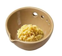Garlic Bol Grater - manuelle de cuisine pour gingembre et citron | 2,75 x 2,75 pouces Multi trou design with Drainage Spout, légumes chocolat Grating for Food Prep Home BBQ Cooking Use