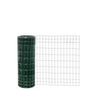 Garmix Clôture de jardin - Grillage métallique soudé - Vert - 25 m - 5 x 10 cm - 2,10 mm (80 cm)