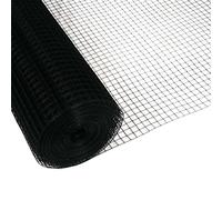 Garmix Grillage Volière & Cage Oiseaux Noir | Fil de Volière Maillage 25x25mm (100cm x 10m x 1,20mm)