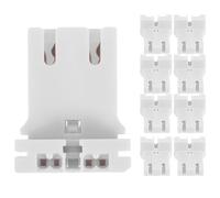 Garneck 10 Pièces Douille pour Tube Fluorescent U Type T8/t12 en PC Blanc, Facile à Installer, Support de Lampe pour Éclairage Domestique et Placard