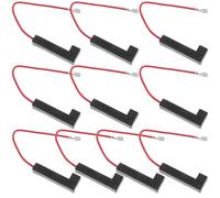 Garneck 10 Pièces Fusible Haute Tension pour Micro-ondes, Fusible de Four à Micro-ondes, 800 Ma, Fil de Cuivre, Noir, Protection de Circuit, Conception Intégrée, Insert 4,8mm,