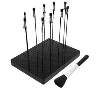 Garneck 1ensemble Support de Peinture pour Modélisme avec Base Stable et Pinces Crocodiles Flexibles Réglables avec Brosse de Nettoyage pour Airbrush Porte-mémos DIY pour Figurines Modèle