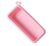 Garneck 1pièce Moule à Cake Rectangulaire Silicone Antiadhésif pour Pâtisserie Maison Moule à Genoise et Toast Facile à Nettoyer et Pratique avec Crochet de Rangement Rose