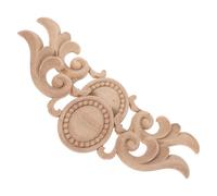 Garneck 2 Pièces Applique en Bois Sculpté Beige pour Décoration Élégante de Meubles, Ornement Polyvalent Détails Floraux pour Couloir et Divers Espaces Intérieurs