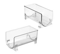 Garneck 2 Pièces Organisateur de Bouteilles Empilable Style Tiroir Pet | Design Compact, Présentation Élégante, pour Cave à Vin et Placard, Compatible Bouteilles de Vin et D'eau