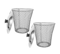 Garneck 2 Pièces Poubelle de Jardin en Métal avec Couvercle, Bac à Compost Extérieur 28,5x23,5x15 Cm pour Compostage des Déchets Cuisine et Plantes en Patio