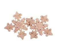 Garneck 2pcs Appliques en Bois Décoratives Applique d'angle en Bois Khaki, Fait Main, Faible Entretien, pour Meubles, Décoration Intérieure et Salons