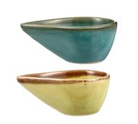 Garneck 2pièces Bol Céramique Aroma pour Huiles Essentielles Bols Décoratifs pour Parfum Ambiance Maison Support Céramique pour Diffuseur et Massage Vert et Bleu